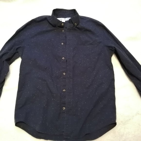 Old Navy, size M, navy blue button-down shirt - Picture 8 of 8